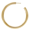 Round Tube Hoop Earring with Post in 14K Gold (5 mm)