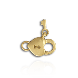 Heart Lock and Key Trigger Clasps (7.3 x 10.3 mm)