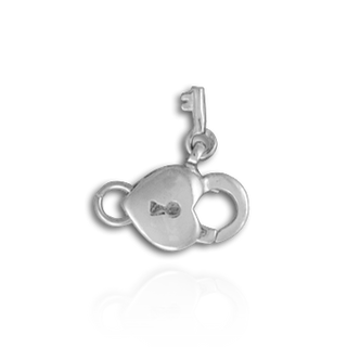 Heart Lock and Key Trigger Clasps (7.3 x 10.3 mm)