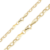 Finished Hollow Oval Rolo Anklet in 14K Yellow Gold (2.10 mm - 3.20 mm)