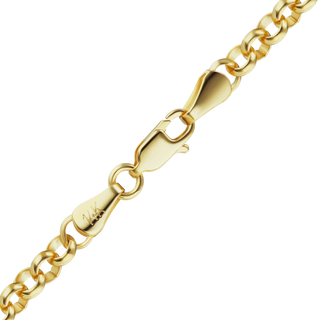 Finished Hollow Round Rolo Bracelet in 14K Yellow Gold (2.50 mm - 8.00 mm)