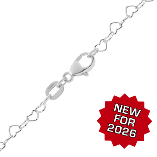 Finished Classic Heart Cable Chain in Platinum (2.90 mm)