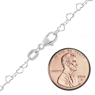 Finished Classic Heart Cable Chain in Platinum (2.90 mm)
