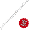 Bulk / Spooled Classic Heart Chain in Platinum (2.90 mm)