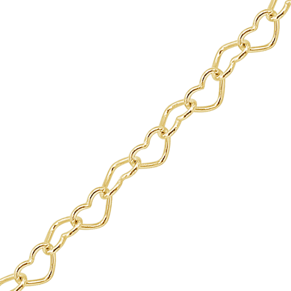 Bulk / Spooled Classic Heart Chain in 14K Gold-Filled (2.80 mm - 3.50 mm)