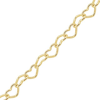 Bulk / Spooled Classic Heart Chain in 14K Gold-Filled (2.80 mm - 3.50 mm)