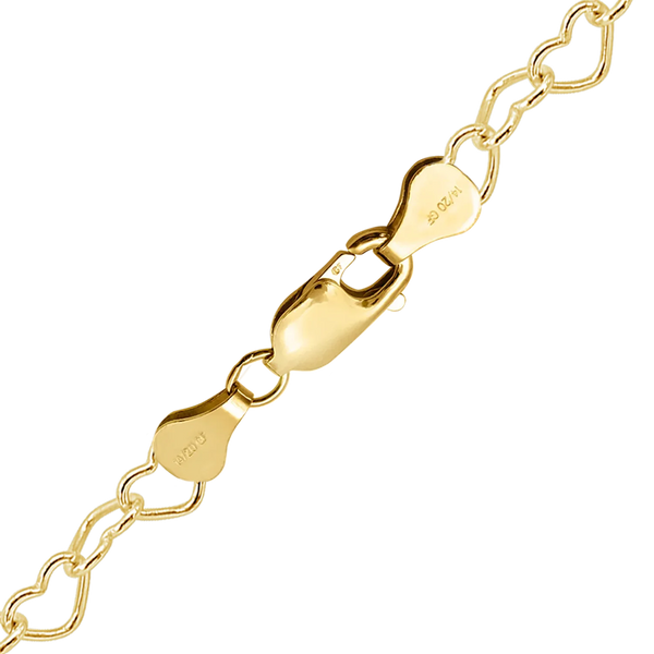 Finished Classic Heart Bracelet in 14K Gold-Filled (2.80 mm - 3.50 mm)