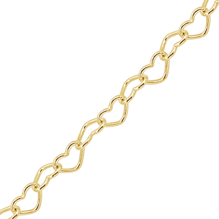 Bulk / Spooled Classic Heart Chain in 14K Yellow Gold (1.80 mm - 3.90 mm)