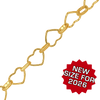 Bulk / Spooled Alternating Heart Chain in 14K Gold-Filled (5.70 mm - 7.60 mm)