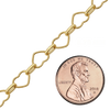 Bulk / Spooled Alternating Heart Chain in 14K Gold-Filled (5.70 mm - 7.60 mm)