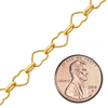 Bulk / Spooled Alternating Heart Chain in 14K Gold-Filled (5.70 mm - 7.60 mm)