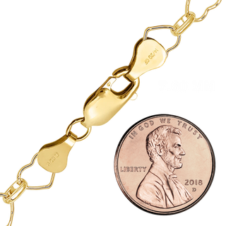 Finished Alternating Heart Necklace in 14K Gold-Filled (7.60 mm)