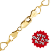 Finished Alternating Heart Bracelet in 14K Gold-Filled (5.70 mm - 7.60 mm)