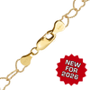Finished Textured Alternating Heart Anklet in 14K Gold-Filled (3.70 mm)