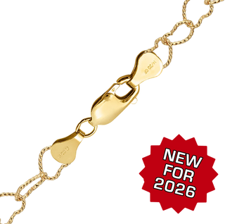 Finished Textured Alternating Heart Bracelet in 14K Gold-Filled (3.70 mm)