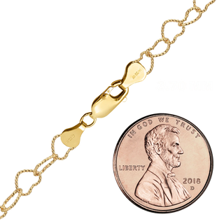 Finished Textured Alternating Heart Bracelet in 14K Gold-Filled (3.70 mm)
