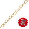 Bulk / Spooled Textured Alternating Heart Chain in 14K Gold-Filled (3.70 mm)