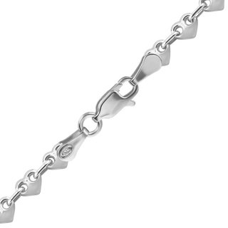 Finished Puffed Heart Necklace in Sterling Silver (4.30 mm - 8.00 mm)
