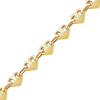 Bulk / Spooled Puffed Heart Chain in 14K Yellow Gold (4.30 mm - 8.00 mm)