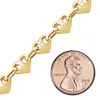Bulk / Spooled Puffed Heart Chain in 14K Yellow Gold (4.30 mm - 8.00 mm)