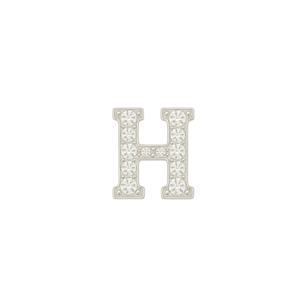 Small Initial Charm with Natural Diamonds Finding in 14K Gold (.005 ct)