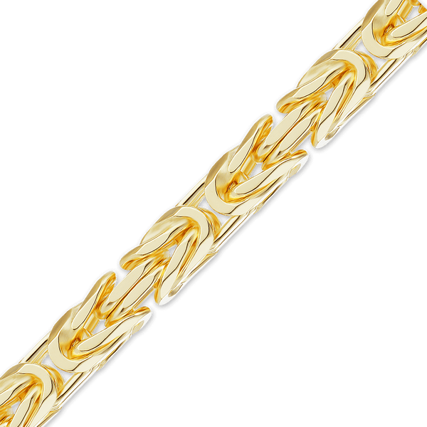 Bulk / Spooled Handmade Byzantine Chain in 14K Yellow Gold (2.90 mm)