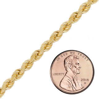 Special Order Only: Bulk / Spooled Handmade Solid Rope Chain in 10K Gold