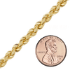 Bulk / Spooled Handmade Solid Rope Chain in 14K Yellow Gold (2.20 mm - 6.30 mm)
