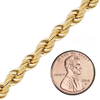 Bulk / Spooled Handmade Solid Rope Chain in 14K Yellow Gold (2.20 mm - 6.30 mm)