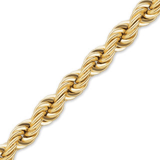 Bulk / Spooled Handmade Solid Rope Chain in 14K Yellow Gold (2.20 mm - 6.30 mm)