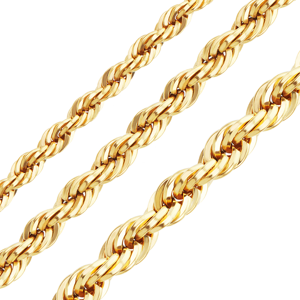 Bulk / Spooled Handmade Solid Rope Chain in 14K Gold-Filled (2.30 mm - 4.00 mm)