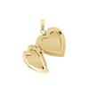 Plain Heart Locket in 14K Gold with Optional Engraving (13 mm - 19 mm)