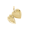 Heart Locket with Diamonds in 14K Gold Filled with Optional Engraving  (22 x 15 mm)