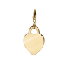 Heart and Lock Charm in Sterling Silver (43 x 20 mm)