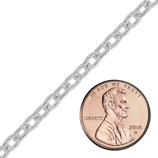 Bulk / Spooled Heavy Textured Cable Chain in Sterling Silver (0.90 mm - 7.50 mm)