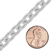 Bulk / Spooled Heavy Textured Cable Chain in Sterling Silver (0.90 mm - 7.50 mm)