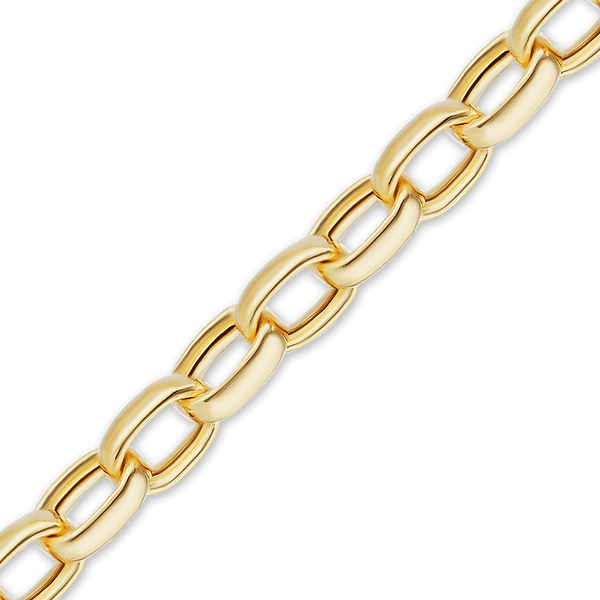 Bulk / Spooled Hollow Oval Rolo Chain in 14K Yellow Gold (2.10 mm - 3.20 mm)