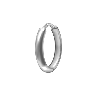 Round (Huggie) Hoop Earring in Sterling Silver