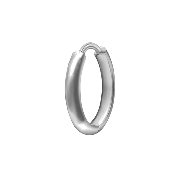 Round (Huggie) Hoop Earring in Sterling Silver