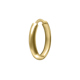 Round (Huggie) Hoop Earring in 14K Gold