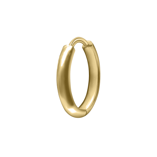 Round (Huggie) Hoop Earring in 14K Gold