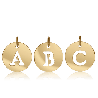 Uppercase Disc Cut Out (12mm) (100% Polished with Bail)