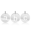 Lowercase Disc Cut Out (16mm) (100% Polished with Bail)