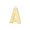 Block Initial Pendant with 1 Ring in 14K Gold (20.00 mm)
