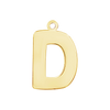 Block Initial Pendant with 1 Ring in 14K Gold (20.00 mm)