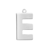 Block Initial Pendant with 1 Ring in Sterling Silver (25.00 mm)