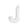 Block Initial Pendant with 1 Ring in Sterling Silver (25.00 mm)