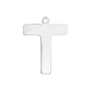 Block Initial Pendant with 1 Ring in Sterling Silver (25.00 mm)