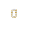 Small Initial Charm with Lab Grown Diamonds Finding in 14K Gold (.005 ct)