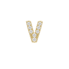 Small Initial Charm with Lab Grown Diamonds Finding in 14K Gold (.005 ct)